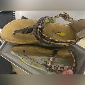 Leopard print sandals